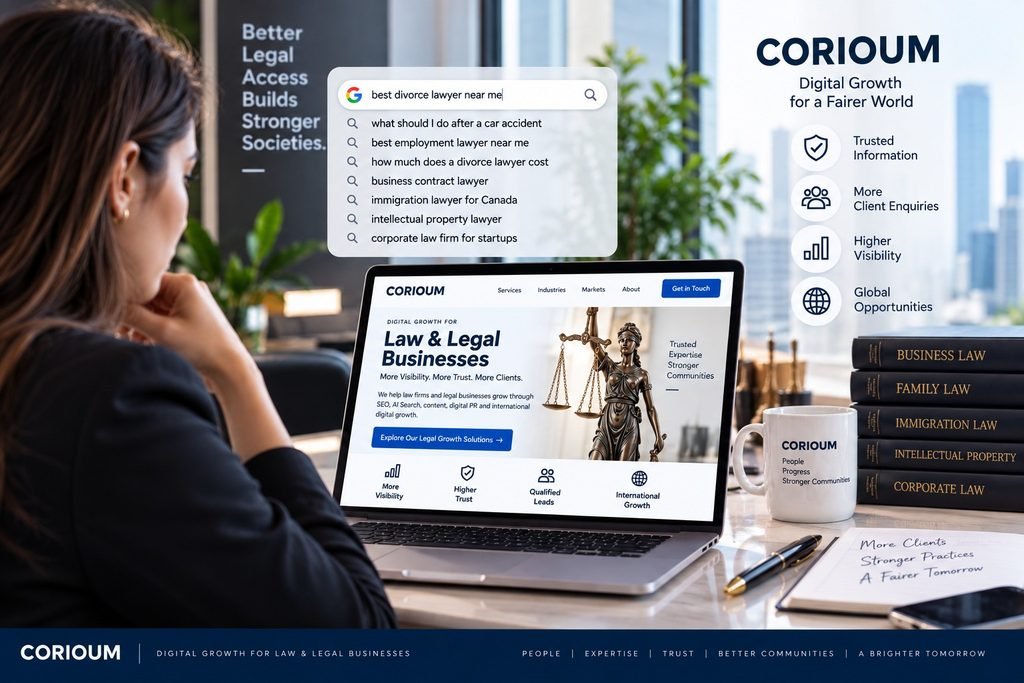  Legal customer researching law firms and legal services online