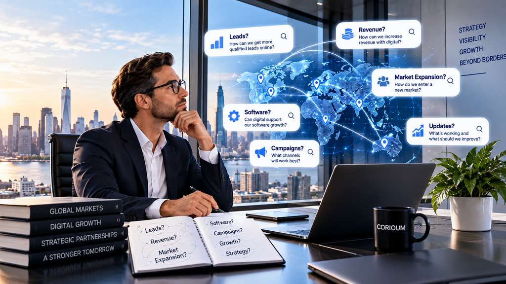 Digital growth strategy for leads, revenue, software and global market expansion