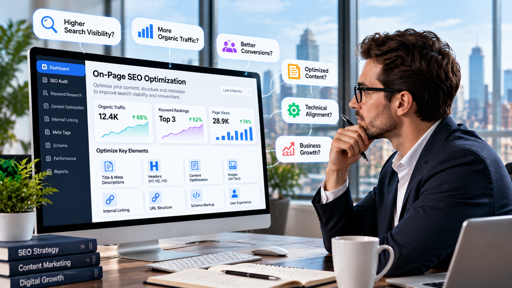 On-page SEO optimization for search visibility and conversions