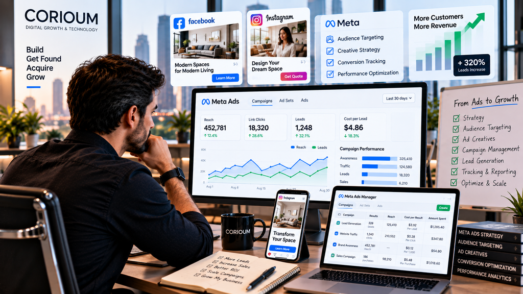 Meta Ads services for Facebook and Instagram advertising, lead generation and campaign optimization