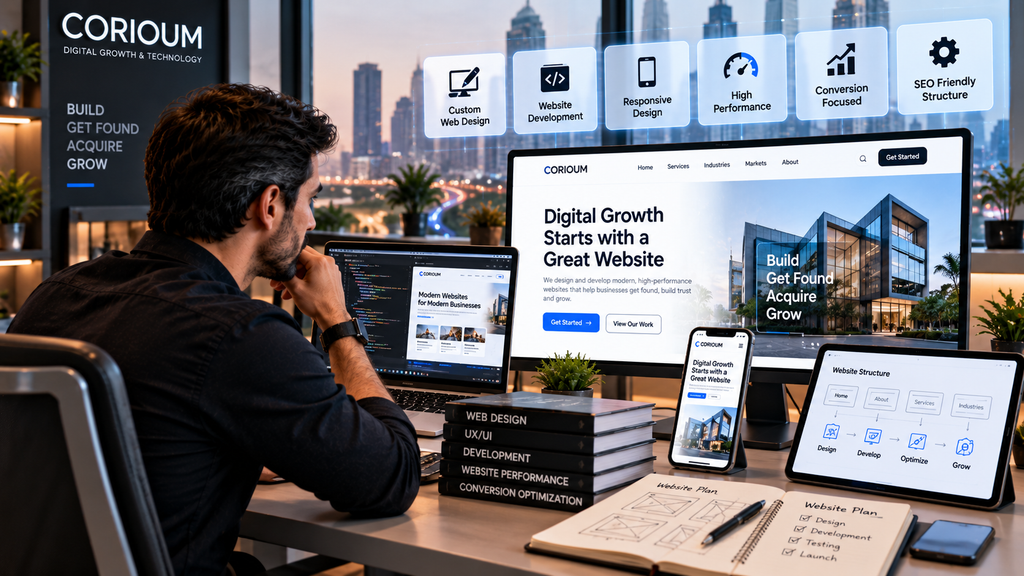 Website design and development services for modern, responsive and high-performance business websites